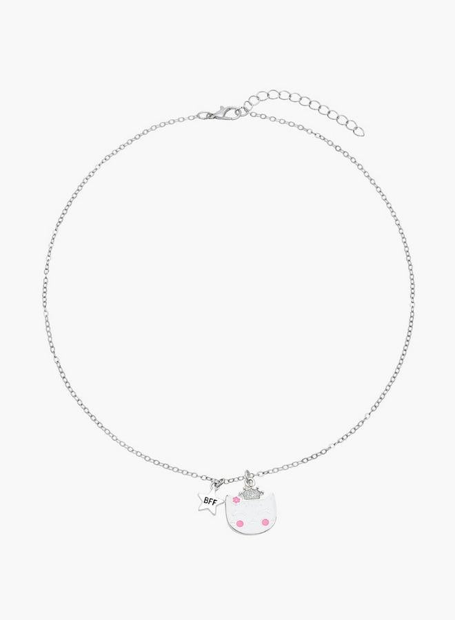 Flora Bella By Shoexpress Cat Pendant Bff Necklace - Set Of 2 - Image 2